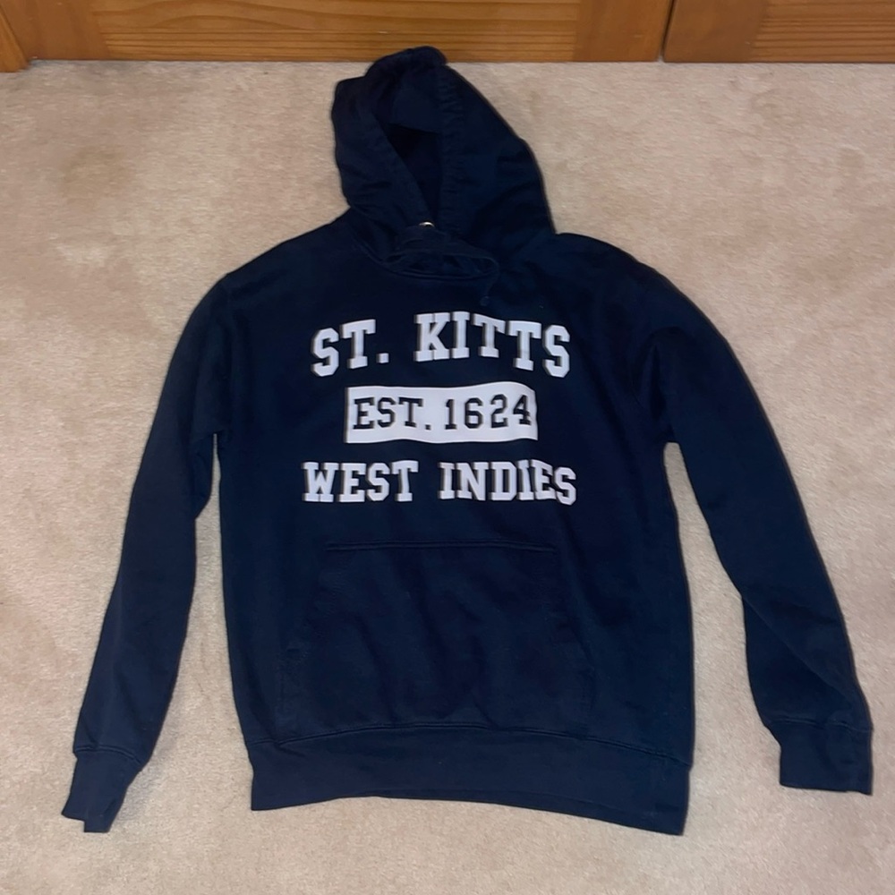St. Lotta est.1624 West Indies navy blue small hoodie
